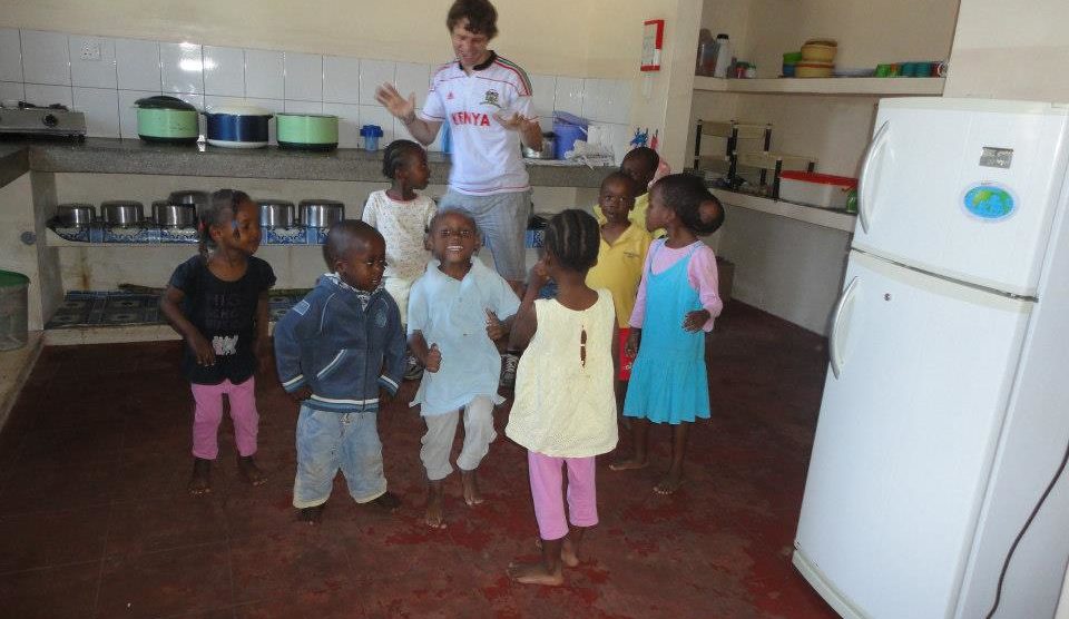 Composer Arron Storey at The Good Life orphanage